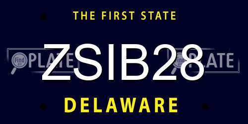 ZSIB28 Delaware License Plate