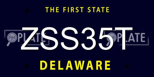 ZSS35T Delaware License Plate