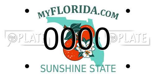0000 Florida License Plate