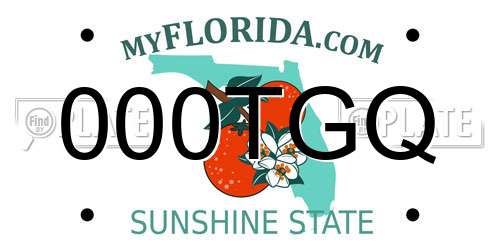 000TGQ Florida License Plate