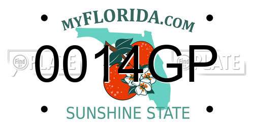 0014GP Florida License Plate
