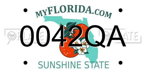 0042QA Florida License Plate