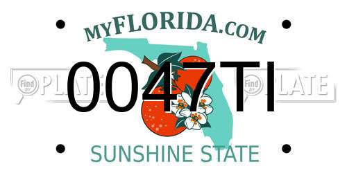 0047TI Florida License Plate