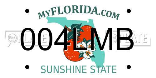 004LMB Florida License Plate