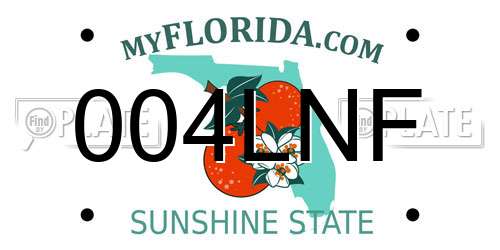 004LNF Florida License Plate