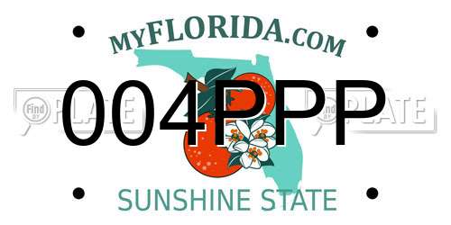 004PPP Florida License Plate