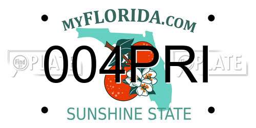 004PRI Florida License Plate