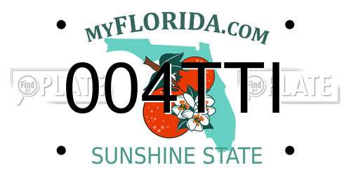 004TTI Florida License Plate