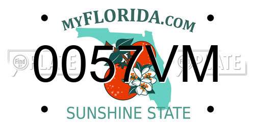 0057VM Florida License Plate