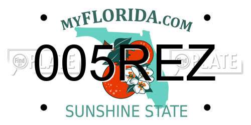 005REZ Florida License Plate