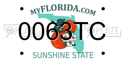 0063TC Florida License Plate