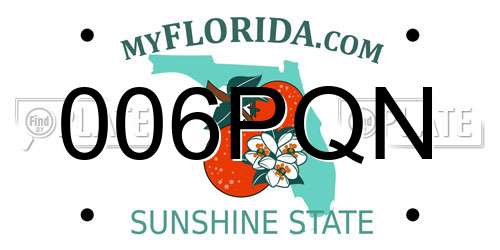 006PQN Florida License Plate