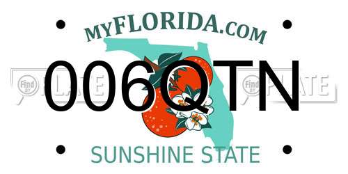 006QTN Florida License Plate