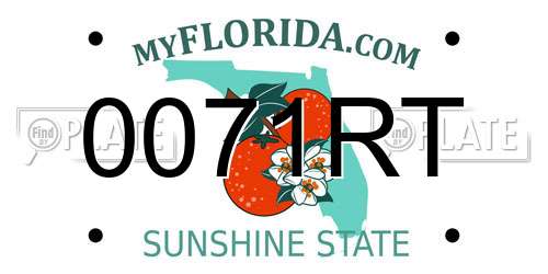 0071RT Florida License Plate