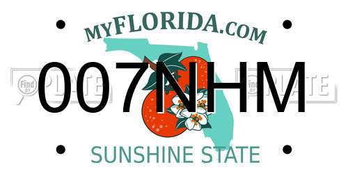 007NHM Florida License Plate