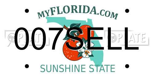 007SELL Florida License Plate