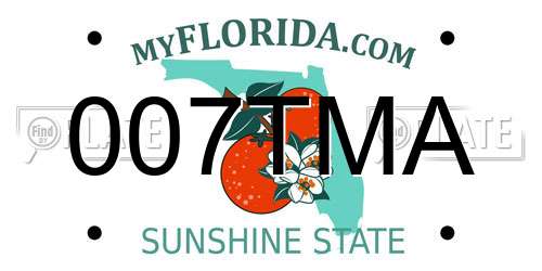 007TMA Florida License Plate