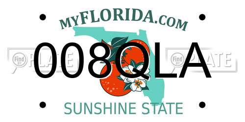 008QLA Florida License Plate