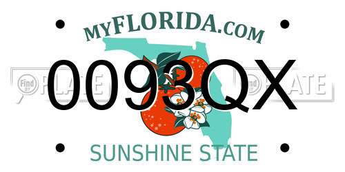 0093QX Florida License Plate