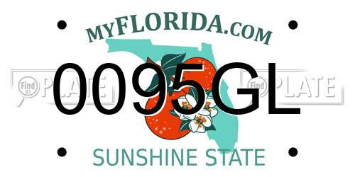 0095GL Florida License Plate