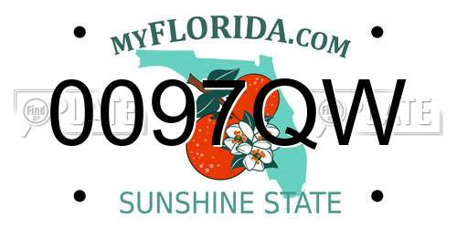 0097QW Florida License Plate