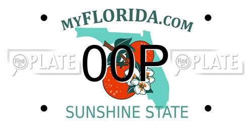 00P Florida License Plate