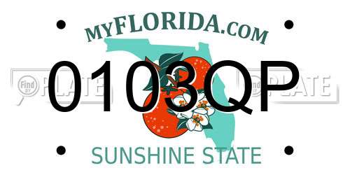 0103QP Florida License Plate