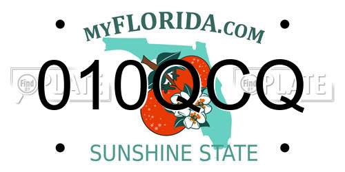 010QCQ Florida License Plate