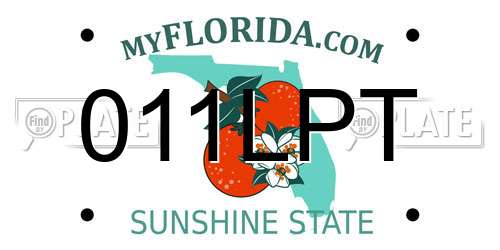 011LPT Florida License Plate