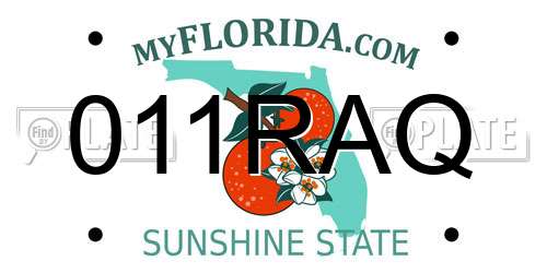 011RAQ Florida License Plate