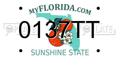 0137TT Florida License Plate