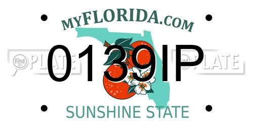 0139IP Florida License Plate