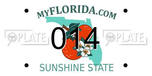 014 Florida License Plate
