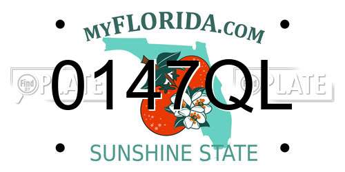 0147QL Florida License Plate