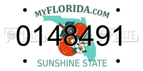 0148491 Florida License Plate