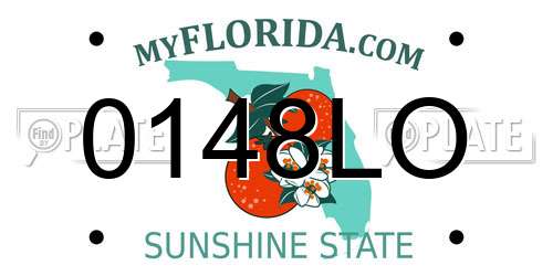 0148LO Florida License Plate