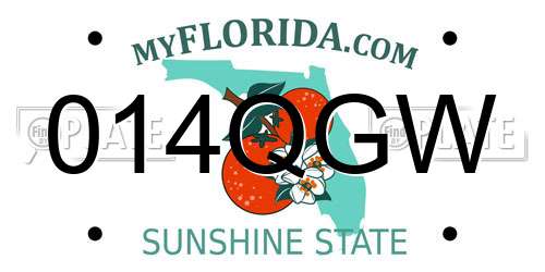 014QGW Florida License Plate
