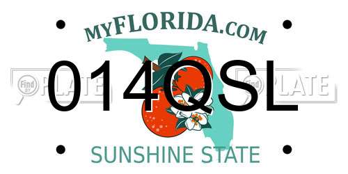 014QSL Florida License Plate