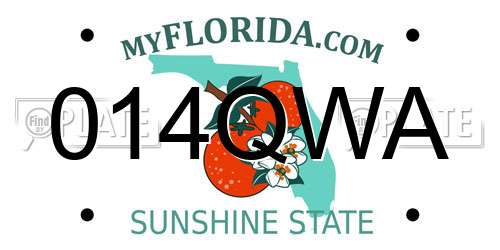 014QWA Florida License Plate