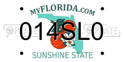 014SL0 Florida License Plate