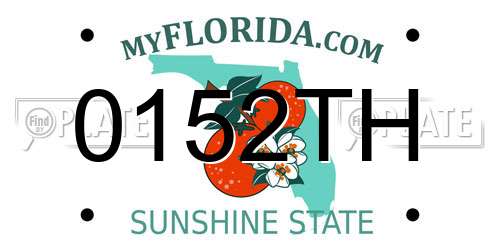 0152TH Florida License Plate