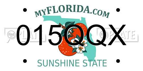 015QQX Florida License Plate