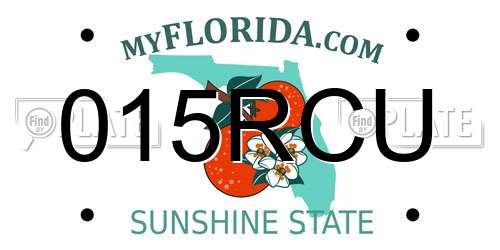 015RCU Florida License Plate