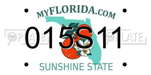 015S11 Florida License Plate