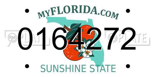 0164272 Florida License Plate
