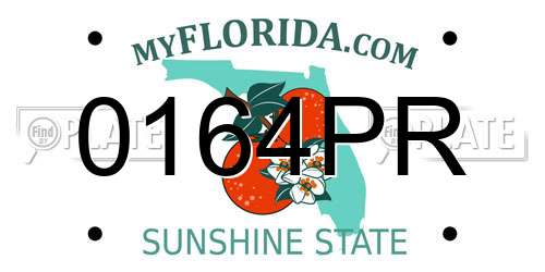 0164PR Florida License Plate