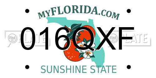 016QXF Florida License Plate
