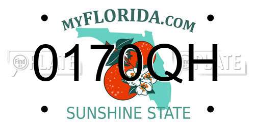 0170QH Florida License Plate