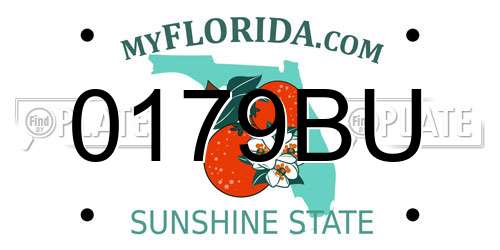 0179BU Florida License Plate