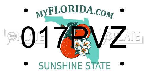 017PVZ Florida License Plate